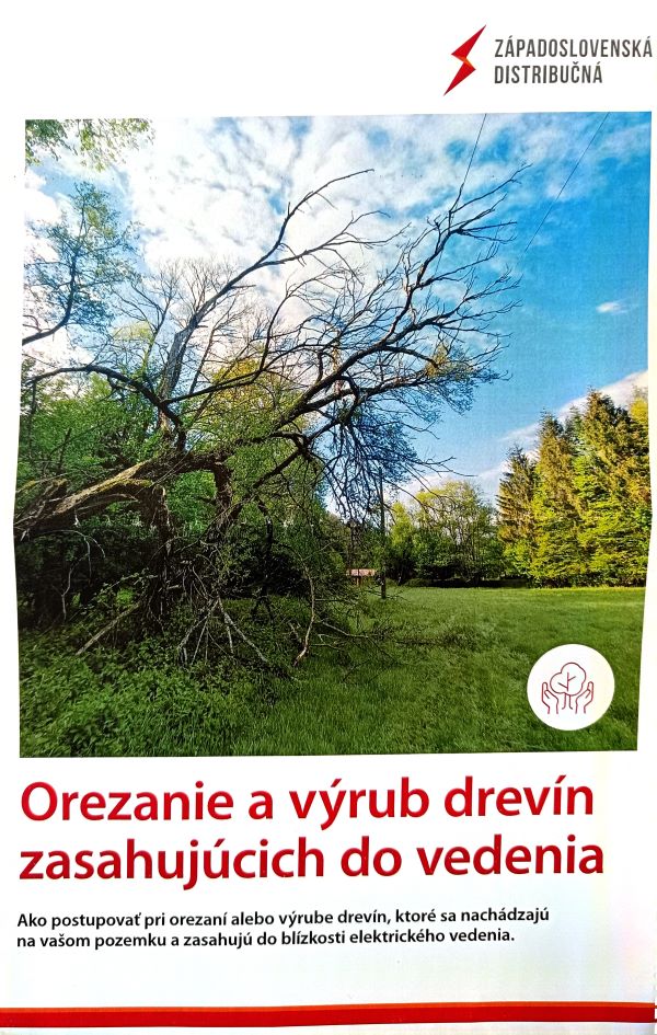 Výzva na odstránenie a okliesnenie stromov a porastov v blízkosti energetických zariadení