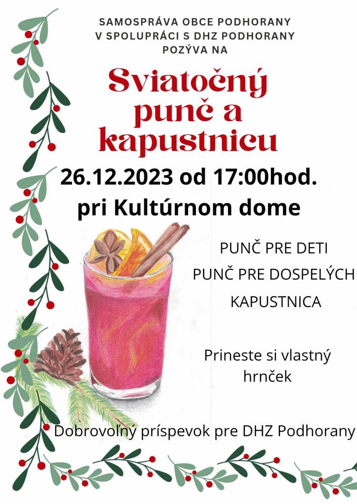 Pozvánka-Sviatočný punč a kapustnicu