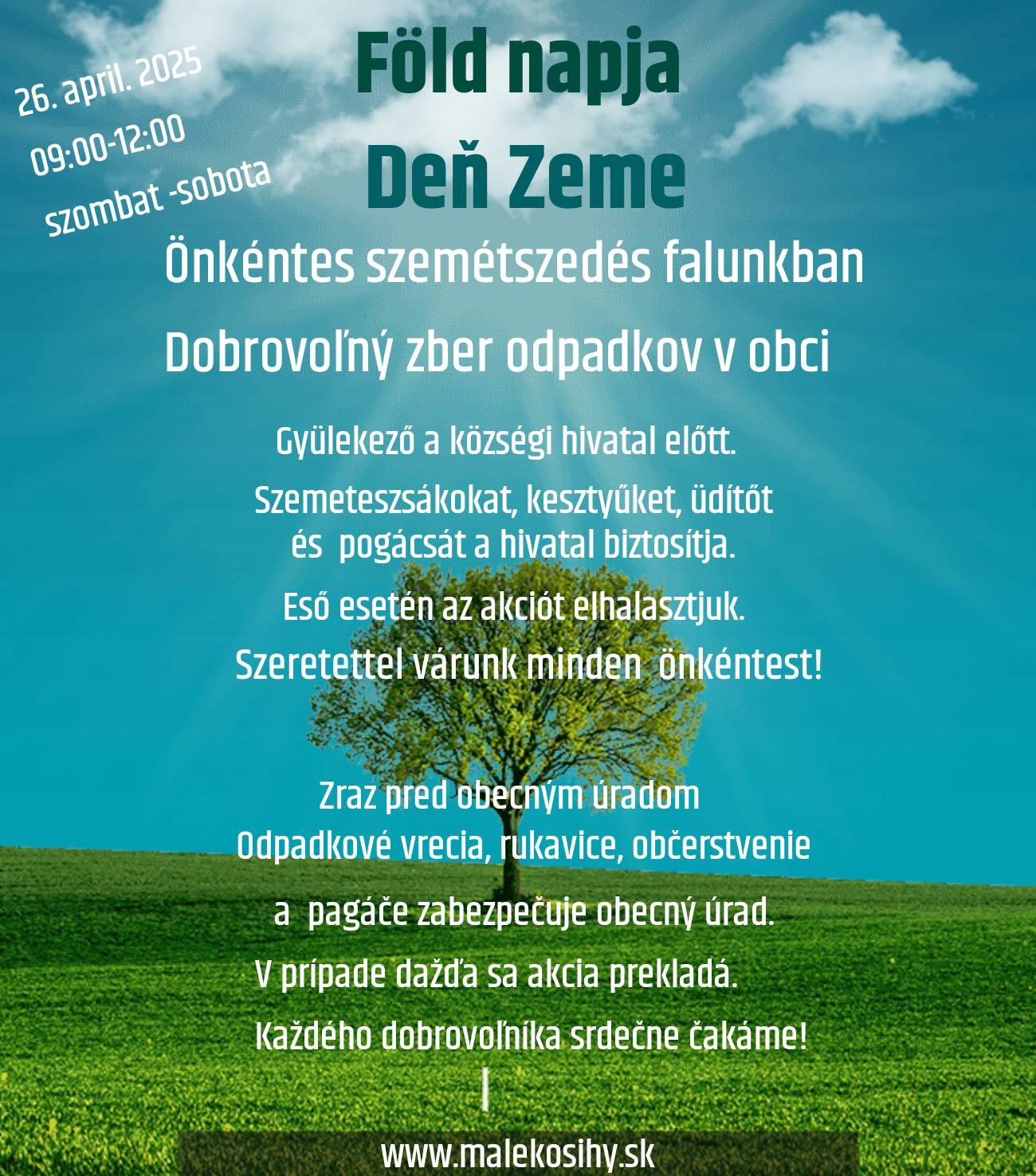 Deň Zeme, zber odpadkov / Föld napja, szemétszedés Deň Zeme, zber odpadkov / Föld napja, szemétszedés