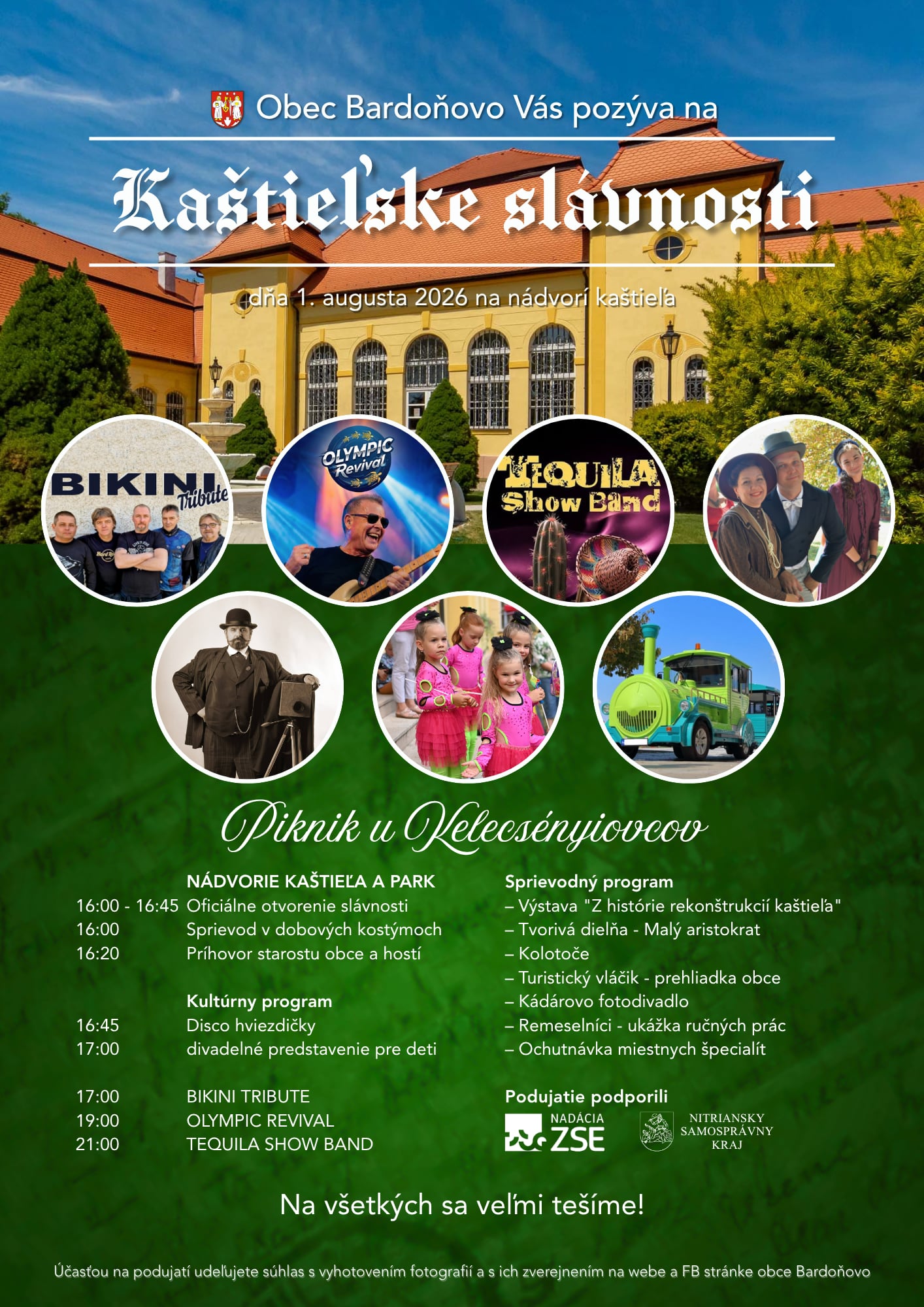 Kaštieľske slávnosti v obci Bardoňovo 01. augusta 2026