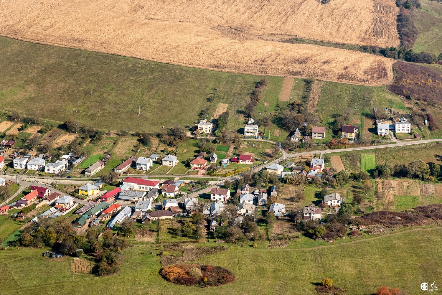 Letecké zábery z obce Karná