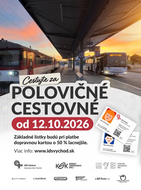 Dočasné zníženie cestovného v regionálnych autobusoch na východe Slovenska od 12.10.2026
