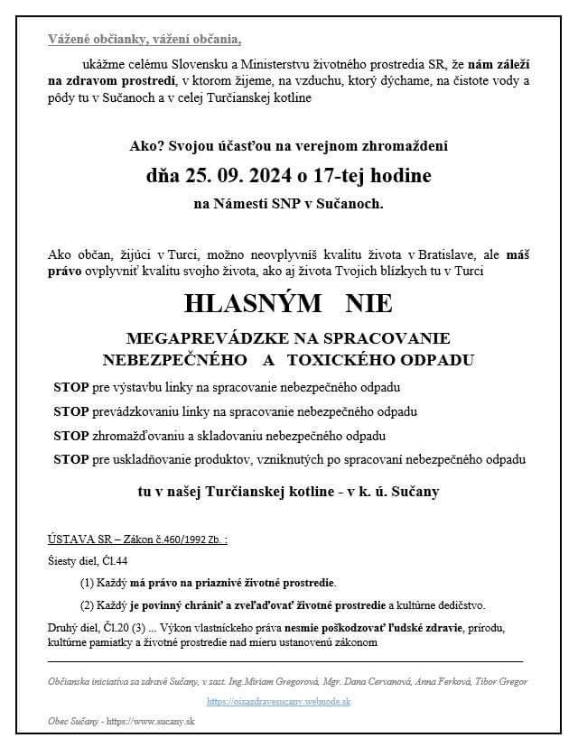 Sučany - 25.9.2024