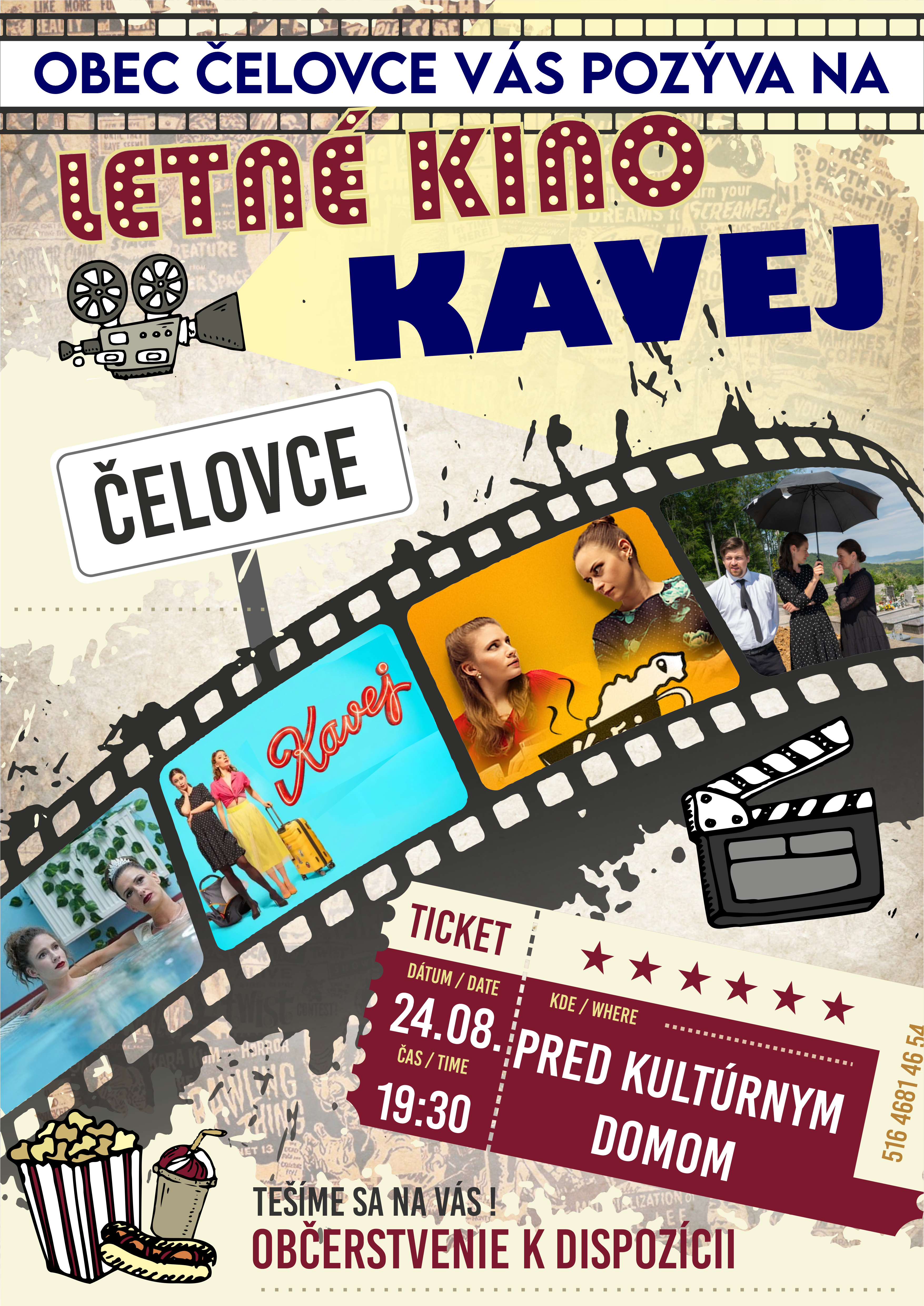 Letné kino film KAVEJ- 24.8.2024 o 19:30 hod. pred KD 