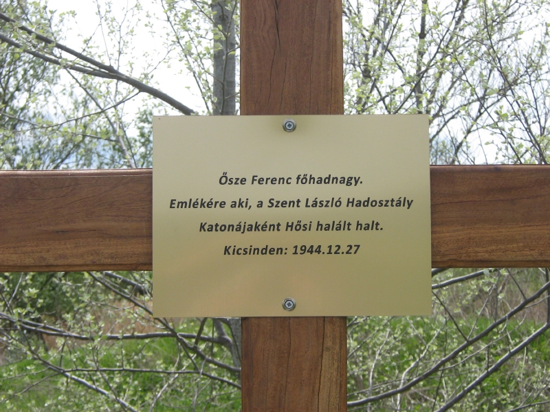 Pamätný kríž na pamiatku Ferenc Ősze - 27. decembra 2011